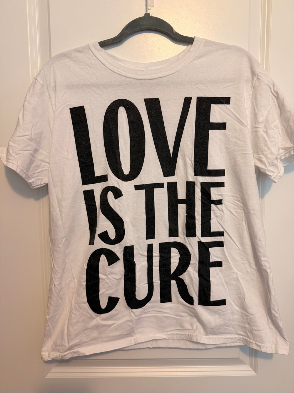 White 'Love Is The Cure' Short Sleeve Graphic Tee